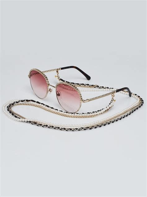 chanel 2184 135 19 50 golden frame metal|Chanel Silver Metal Pantos Sunglasses 2184 50/19 135mm with .